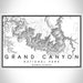 Grand Canyon National Park Map Print Landscape Orientation in Classic Style With Shaded Background