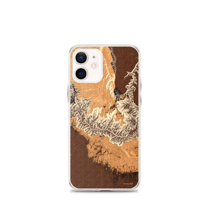 Custom Grand Canyon National Park Map iPhone 12 mini Phone Case in Ember