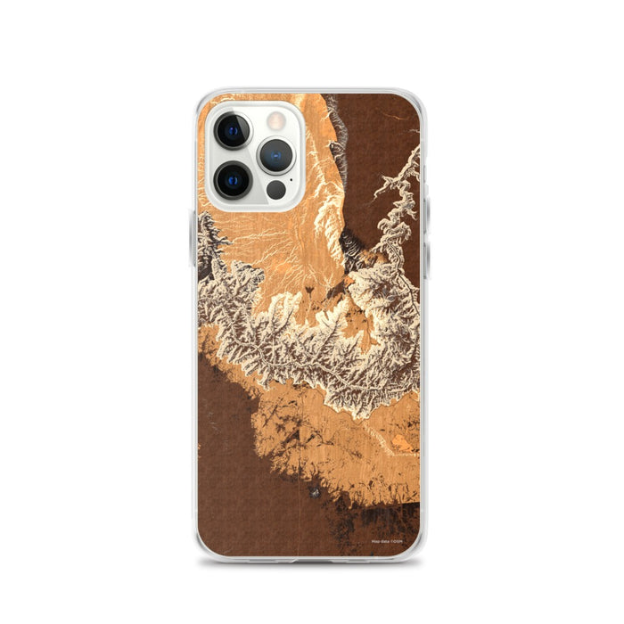 Custom Grand Canyon National Park Map iPhone 12 Pro Phone Case in Ember