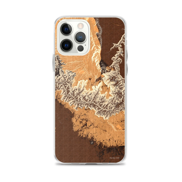 Custom Grand Canyon National Park Map iPhone 12 Pro Max Phone Case in Ember