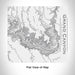 Rendered View of Grand Canyon National Park Map Engraving on 17oz Stainless Steel Insulated Tumbler in White