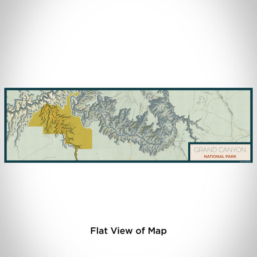 Flat View of Map Custom Grand Canyon National Park Map Enamel Mug in Woodblock