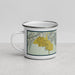 Left View Custom Grand Canyon National Park Map Enamel Mug in Woodblock