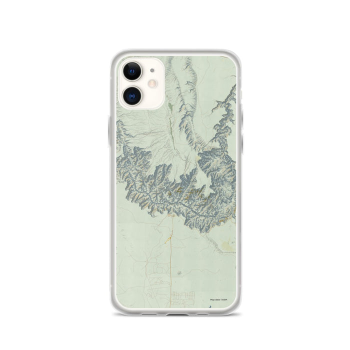 Custom Grand Canyon National Park Map Phone Case in Woodblock