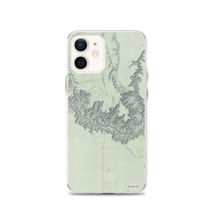 Custom Grand Canyon National Park Map iPhone 12 Phone Case in Woodblock