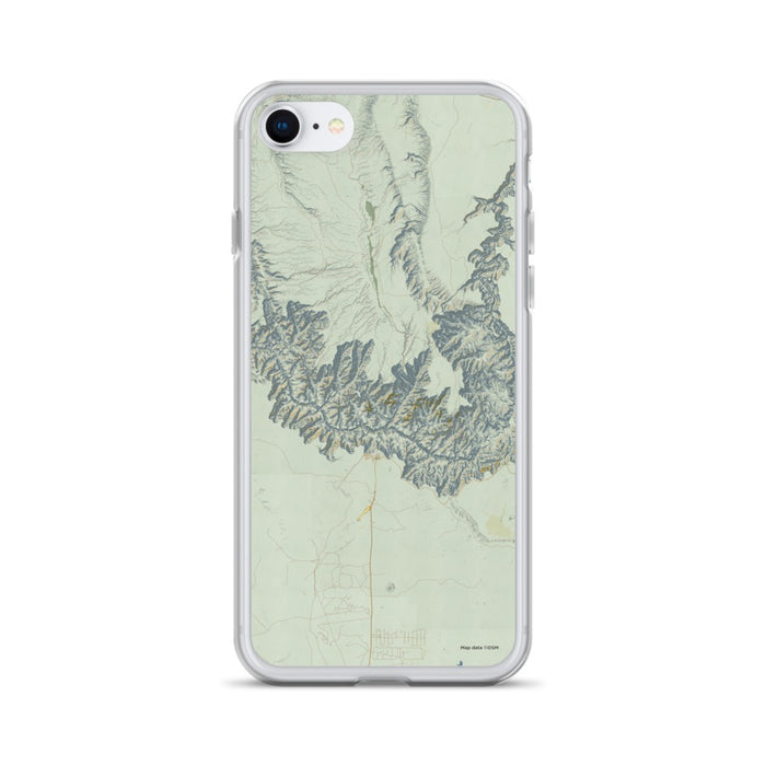 Custom Grand Canyon National Park Map iPhone SE Phone Case in Woodblock