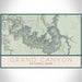 Grand Canyon National Park Map Print Landscape Orientation in Woodblock Style With Shaded Background