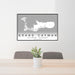 24x36 Grand Cayman Cayman Islands Map Print Lanscape Orientation in Classic Style Behind 2 Chairs Table and Potted Plant