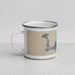 Left View Custom Grand Cayman Cayman Islands Map Enamel Mug in Afternoon