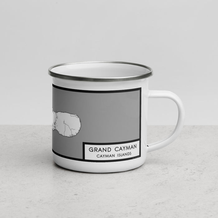 Right View Custom Grand Cayman Cayman Islands Map Enamel Mug in Classic