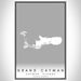 Grand Cayman Cayman Islands Map Print Portrait Orientation in Classic Style With Shaded Background
