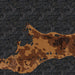 Grand Cayman Cayman Islands Map Print in Ember Style Zoomed In Close Up Showing Details