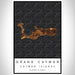 Grand Cayman Cayman Islands Map Print Portrait Orientation in Ember Style With Shaded Background
