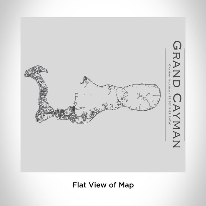 Rendered View of Grand Cayman Cayman Islands Map Engraving on 17oz Stainless Steel Insulated Tumbler