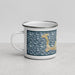 Left View Custom Grand Cayman Cayman Islands Map Enamel Mug in Woodblock