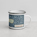 Right View Custom Grand Cayman Cayman Islands Map Enamel Mug in Woodblock