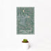 12x18 Grand Forks North Dakota Map Print Portrait Orientation in Afternoon Style With Small Cactus Plant in White Planter