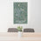 24x36 Grand Forks North Dakota Map Print Portrait Orientation in Afternoon Style Behind 2 Chairs Table and Potted Plant