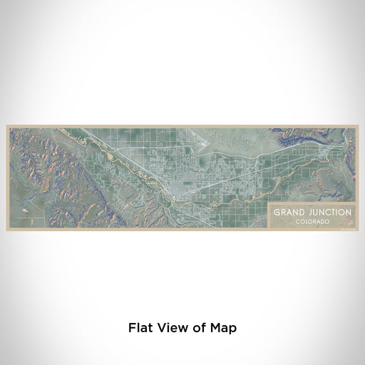 Flat View of Map Custom Grand Junction Colorado Map Enamel Mug in Afternoon