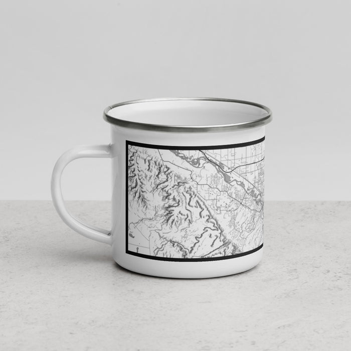 Left View Custom Grand Junction Colorado Map Enamel Mug in Classic