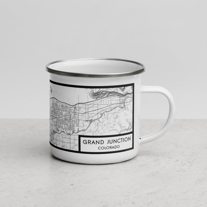 Right View Custom Grand Junction Colorado Map Enamel Mug in Classic