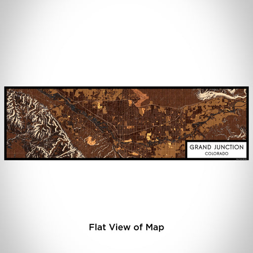 Flat View of Map Custom Grand Junction Colorado Map Enamel Mug in Ember