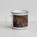 Left View Custom Grand Junction Colorado Map Enamel Mug in Ember
