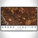 Grand Junction Colorado Map Print Landscape Orientation in Ember Style With Shaded Background