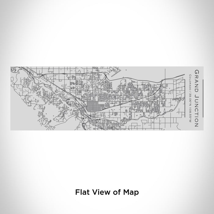 Rendered View of Grand Junction Colorado Map Engraving on 10oz Stainless Steel Insulated Cup with Sipping Lid