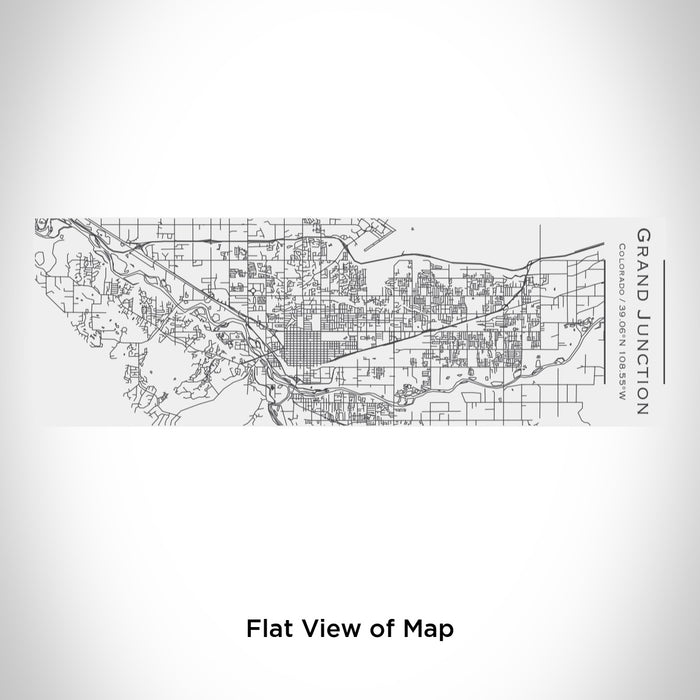 Rendered View of Grand Junction Colorado Map Engraving on 10oz Stainless Steel Insulated Cup with Sliding Lid in White