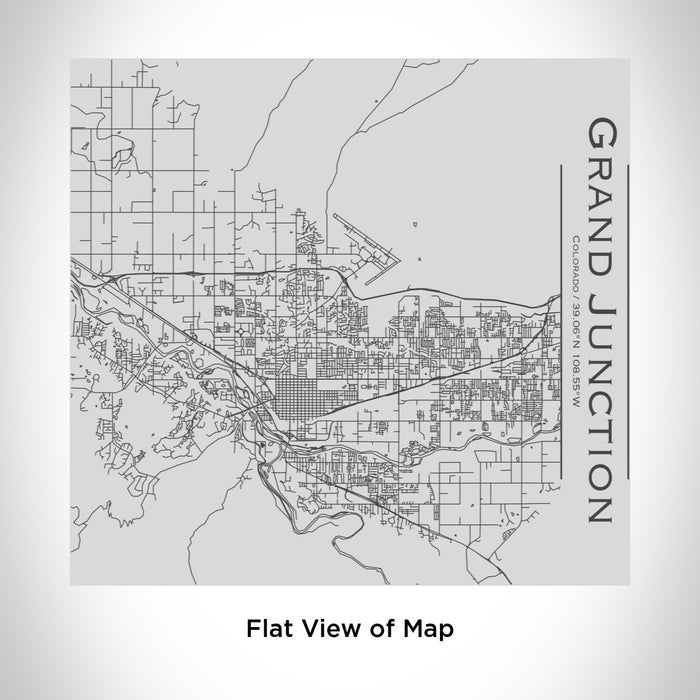 Rendered View of Grand Junction Colorado Map Engraving on 17oz Stainless Steel Insulated Tumbler