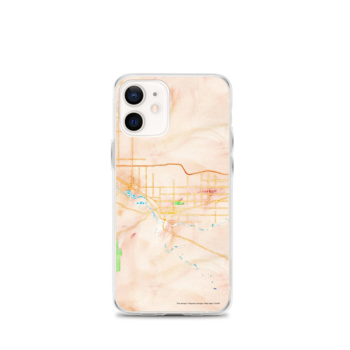 Custom Grand Junction Colorado Map iPhone 12 mini Phone Case in Watercolor