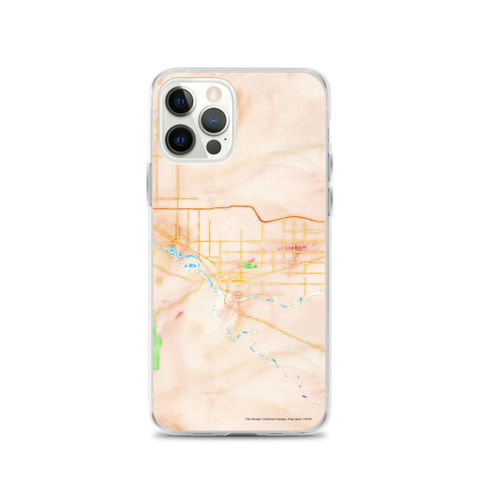 Custom Grand Junction Colorado Map iPhone 12 Pro Phone Case in Watercolor
