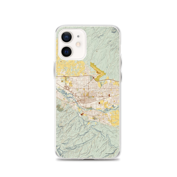 Custom Grand Junction Colorado Map iPhone 12 Phone Case in Woodblock