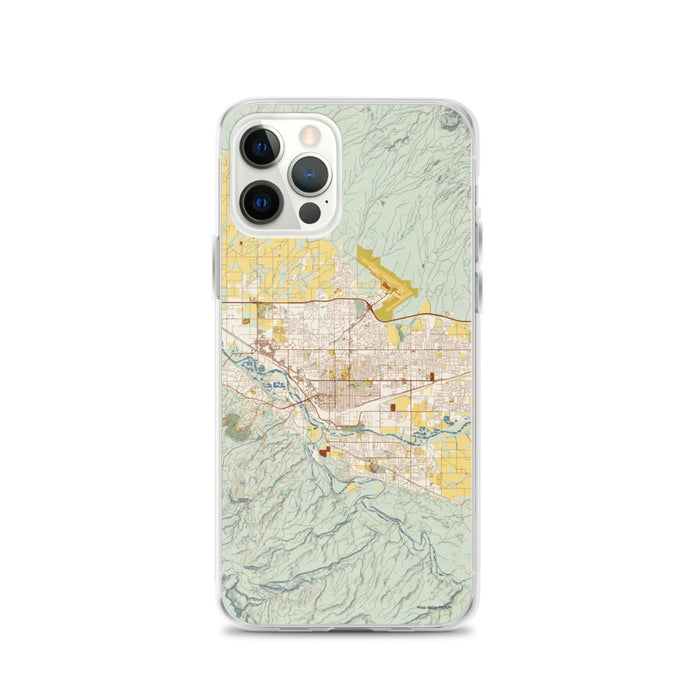 Custom Grand Junction Colorado Map iPhone 12 Pro Phone Case in Woodblock