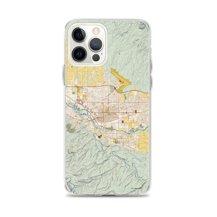 Custom Grand Junction Colorado Map iPhone 12 Pro Max Phone Case in Woodblock