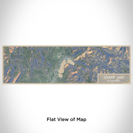 Flat View of Map Custom Grand Lake Colorado Map Enamel Mug in Afternoon