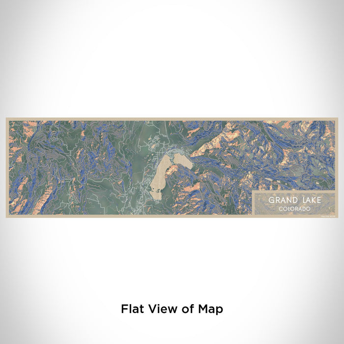 Flat View of Map Custom Grand Lake Colorado Map Enamel Mug in Afternoon