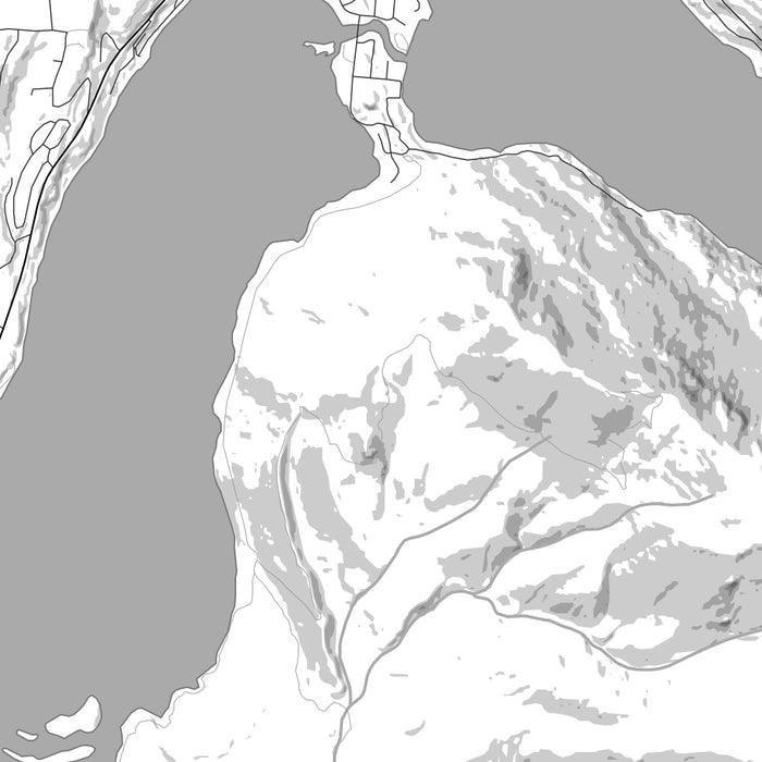 Grand Lake Colorado Map Print in Classic Style Zoomed In Close Up Showing Details