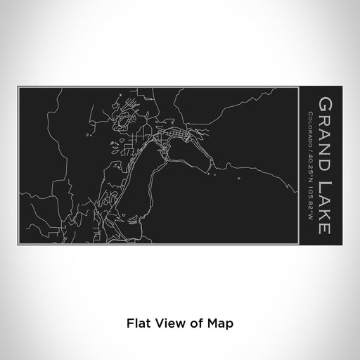 Rendered View of Grand Lake Colorado Map Engraving on 17oz Stainless Steel Insulated Cola Bottle in Black
