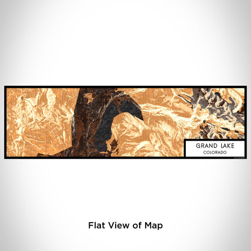 Flat View of Map Custom Grand Lake Colorado Map Enamel Mug in Ember