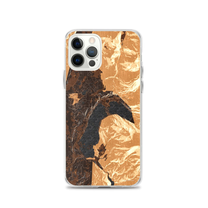 Custom iPhone 12 Pro Grand Lake Colorado Map Phone Case in Ember
