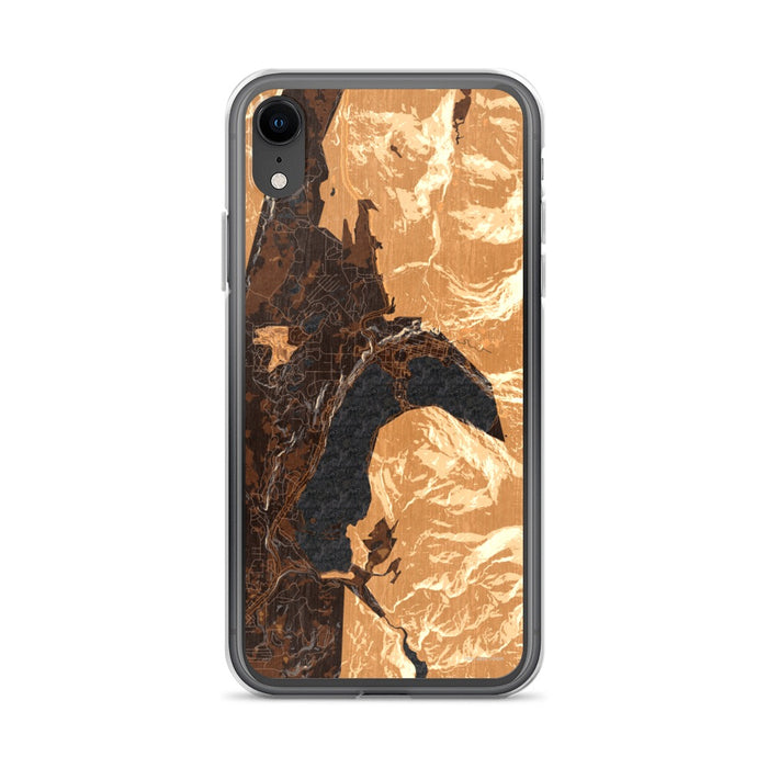 Custom iPhone XR Grand Lake Colorado Map Phone Case in Ember