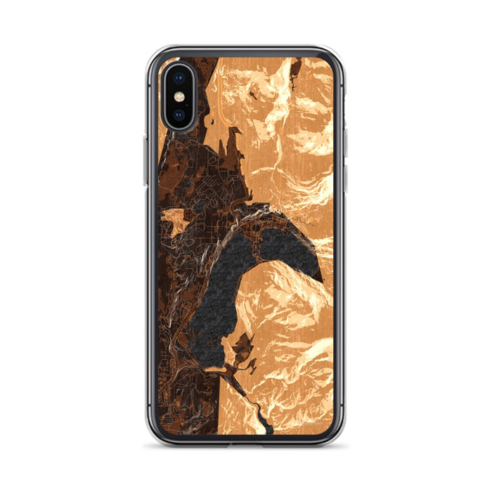 Custom iPhone X/XS Grand Lake Colorado Map Phone Case in Ember