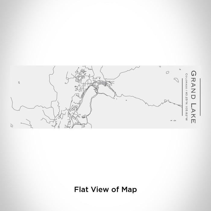 Rendered View of Grand Lake Colorado Map Engraving on 10oz Stainless Steel Insulated Cup with Sliding Lid in White
