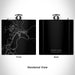 Rendered View of Grand Lake Colorado Map Engraving on 6oz Stainless Steel Flask in Black