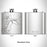 Rendered View of Grand Lake Colorado Map Engraving on 6oz Stainless Steel Flask
