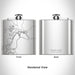 Rendered View of Grand Lake Colorado Map Engraving on 6oz Stainless Steel Flask