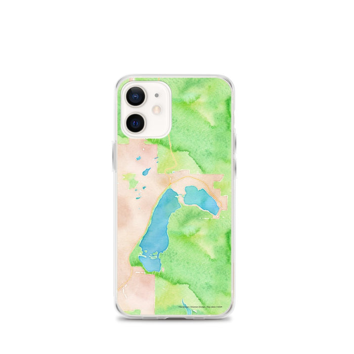 Custom iPhone 12 mini Grand Lake Colorado Map Phone Case in Watercolor
