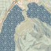 Grand Lake Colorado Map Print in Woodblock Style Zoomed In Close Up Showing Details
